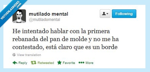 bimbo,molde,rebanada,primera,asocial,charla,pan,borde,arisco