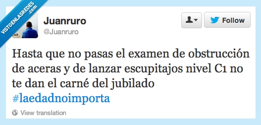 obstrucción,lentos,aceras,escupir,jubilado
