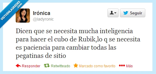 pegatina,pieza,cambiar,Cubo de Rubik,Juegos,Twitter,Chapuzas,aburrimiento