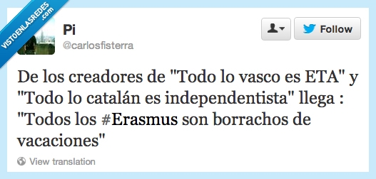 estudiantes,beca,Erasmus,ETA,país vasco,Catalunya,gobierno,wert,independencia,borrachos