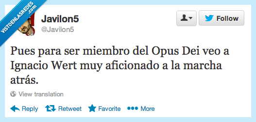 beca,wert,marcha atras,opus dei,aficionado