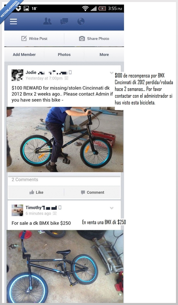 bici,bmx,modelo,robar,pedida,recompensa,ganar,dinero,misma