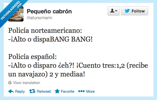 disparar,estados unidos,españa,policia,contar,tres,navajazo