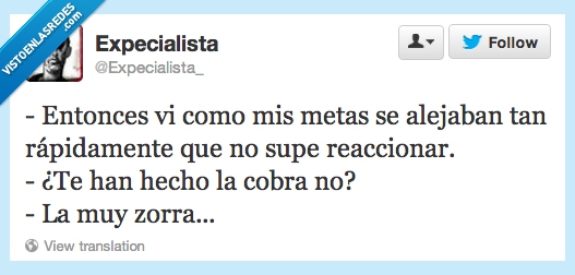 alejar,reaccionar,objetivo,meta,cobra,tweet