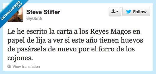 escrito,carta,Reyes Magos,papel,lija,año,tienen,huevos,pasarsela,forro