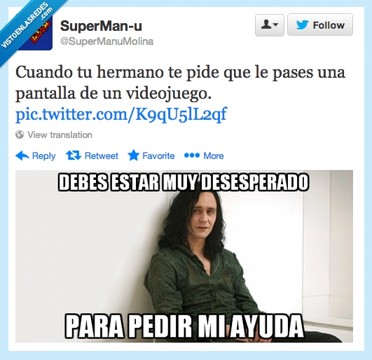 parte dificil,pasar,ayuda,videojuego,hermano,loki,thor