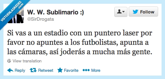 Twitter,televisión,puntero,laser,Fútbol,Deportes,camara