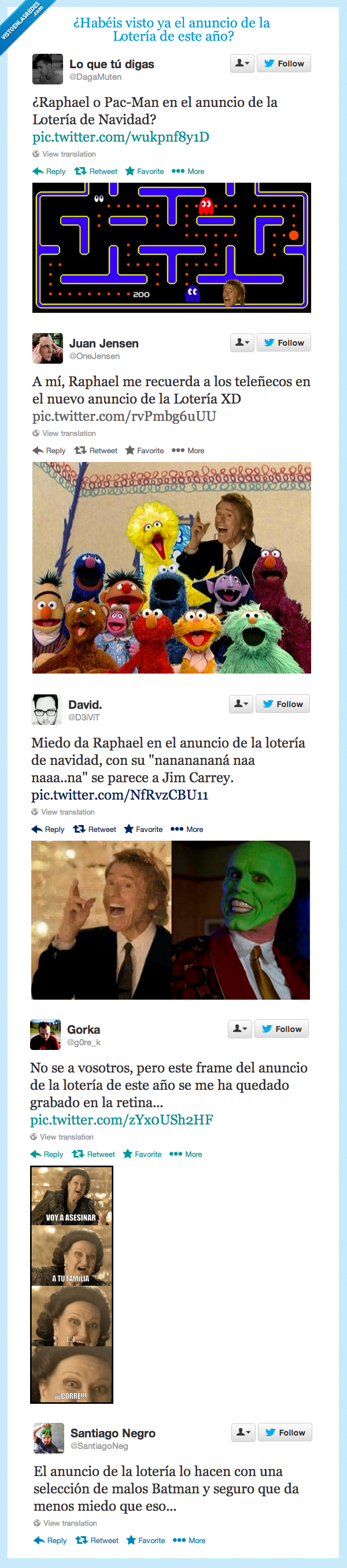 loteria,raphael,montserrat,bustamante,marta sanchez,anuncio,dientes