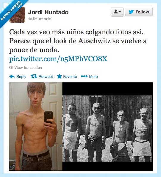 estás to cachas sísí,esmirriao,tirillas,delgado,Humor negro,Fotoespejo,Moda,Auschwitz,Hipsters