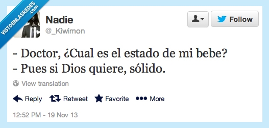 si dios quiere,solido,bebe,estado,doctor,medico