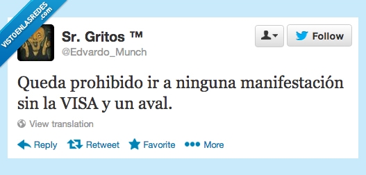 manifestacion,visa,condiciones para manifestarse,aval,dinero,prestamo