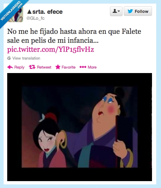 falete,mulán,disney,infancia,peliculas,parecidos