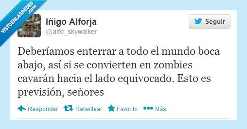 prevision,boca abajo,enterrar,zombies