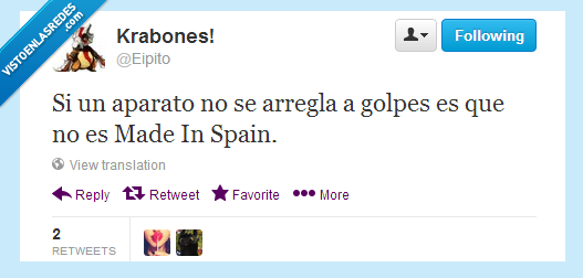 made in spain,aparato,golpes,arreglar