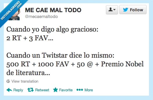 twitstar,gracioso,decir,mismo,RT,FAV,nobel de literatura