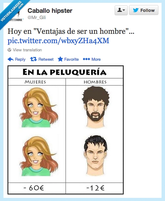 mujeres,hombres,pelo,gasto,barato,ventajas