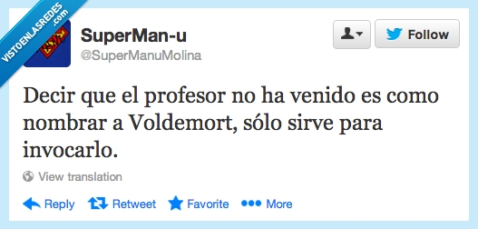 voldemort,profesor,no ha venido,invocar