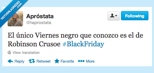 robinson crusoe,viernes,negro,black friday