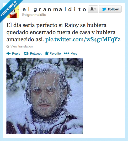 nieve,rajoy,helado,jack nicholson,shining,resplandor,frio