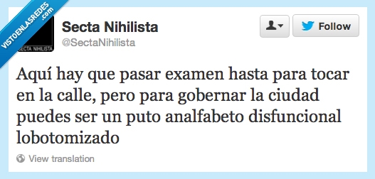 Madrid,músicos de la calle,gobernantes,examen