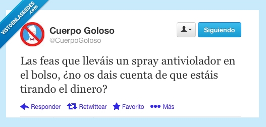 antiviolacion,antiviolador,tirar,dinero,bolso,feas,spray,pimienta