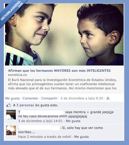 listo,hermanas,inteligencia,facebook,inteligente,ortografia