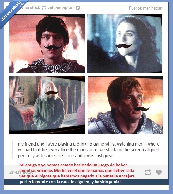 Merlín,serie,arturo,Morgana,juego de beber,bigote
