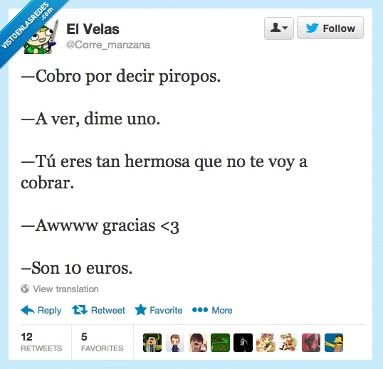 precio,cobro,piropos,hermosa,velas,elvelas,euro