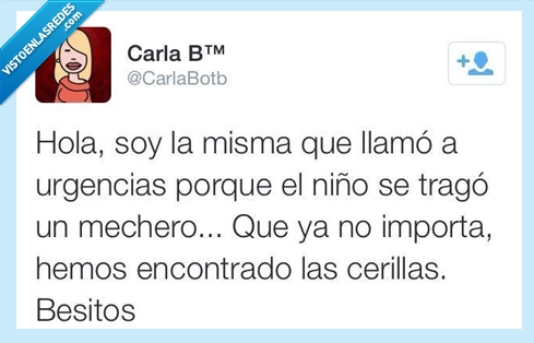 llamada,urgencias,niño,cerillas,mechero,tragar