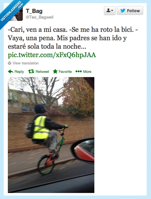 la llamada del amor,monociclo,rota,bici,novia,sola,casa,venir,rueda