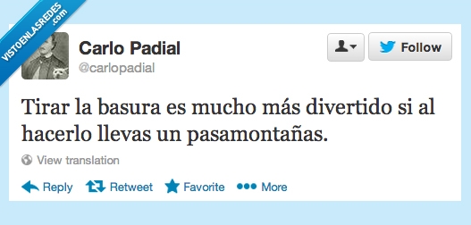 basurar,más,divertido,hacerlo,llevas,pasamontañas,tirar