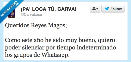 Reyes,Magos,Navidad,Silenciar,Grupos,Whatsapp,indeterminado,indefinidamente