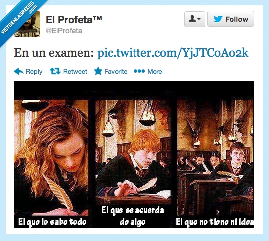 tipo,Harry Potter,Examen,Ron Weasley,Hermione Granger