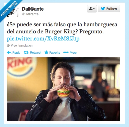televisión,anuncio,burger king,hamburguesa,falsa,falso,tv,dalirante