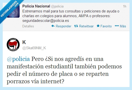 mail,estudiante,agredir,manifestacion,policia