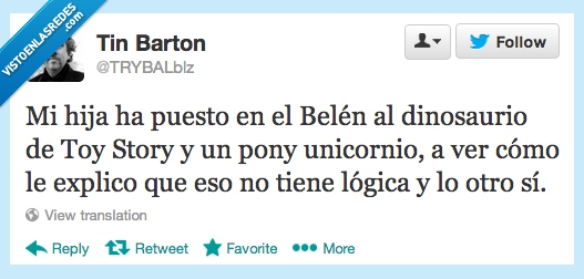 hija,puesto,belen,dinosaurio,toy story,unicornio,como,explico,tiene,sentido