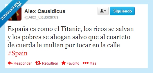multa,cuarteto,pobre,rico,salva,hundir,Ana Botella,Madrid,España,Titanic