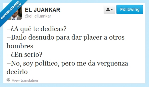 politico,bailar,desnudo,dedicar,profesion,verguenza