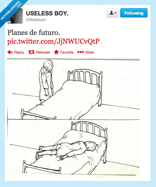 twitter,wetburn,dormir,tumbar,tirar,no hacer nada,cama