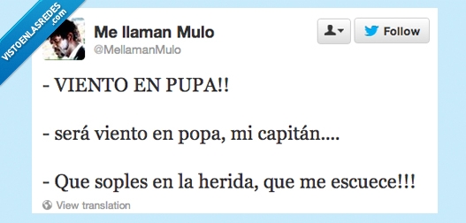 pupa,popa,viento,capitán,soplar,herida,escuece,niño