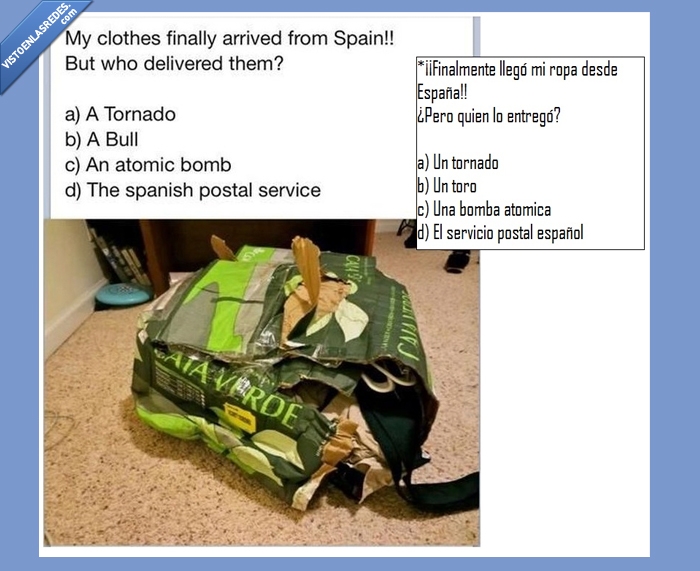 correos,bomba,toro,tornado,verde,caja,españa,ropa,paquete