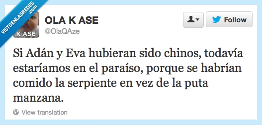 manzana,serpiente,chinos,Adán,Eva,paraíso,comer