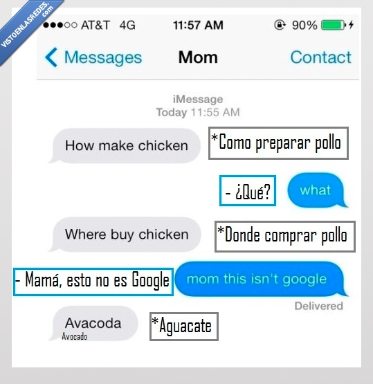 movil,despistada,pollo,comprar,nombre,escribir,buscar,whatsapp,madre