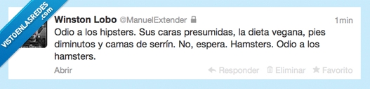 hamsters,vegana,dieta,presumidos,hipsters,confundir