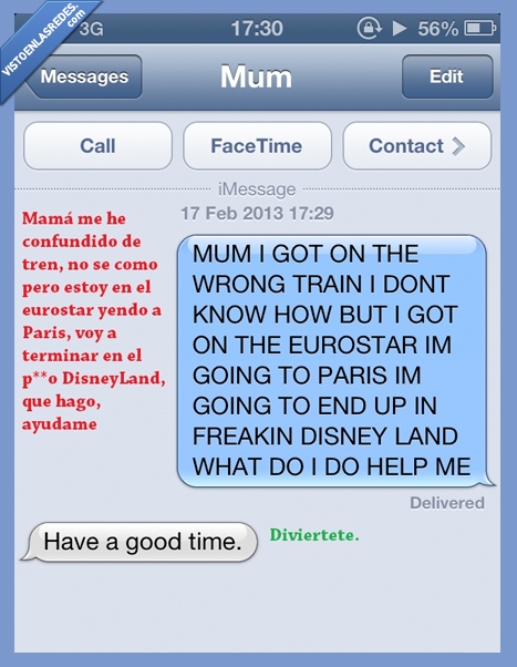 madre,error,tren,paris,disneyland,ayuda,diviertete,movil,whatsapp