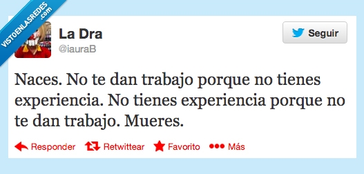 nacer,experiencia,trabajo,encontrar