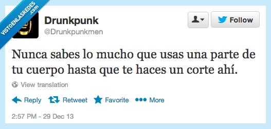 herida,corte,usar,tuit,saber,utilizar,parte,cuerpo