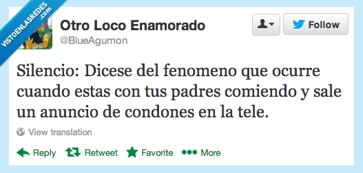 tele,condones,anuncio,comer,comiendo,padre,madre,fenomeno,silencio