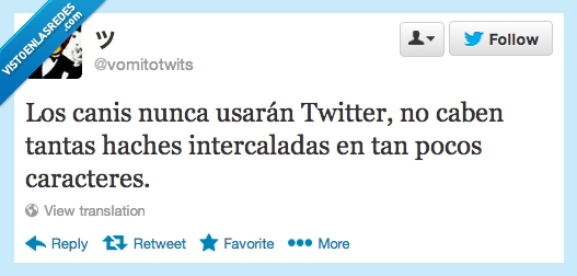 canis,twitter,límite,caracteres,haches,tantas