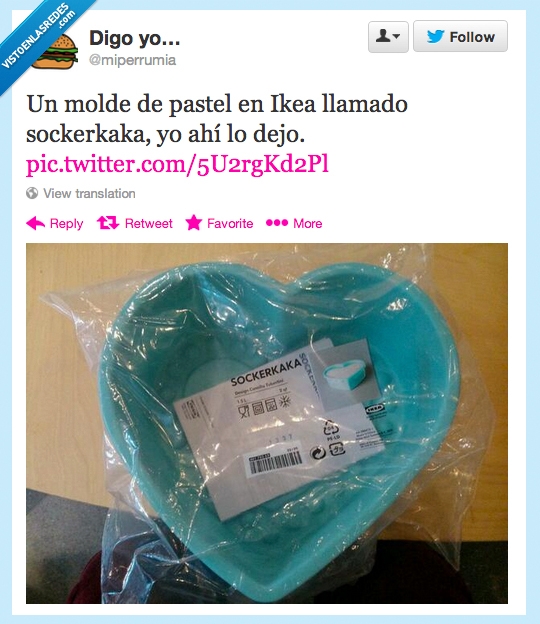 Sockerkaka,caca,materia fecal,ikea,molde